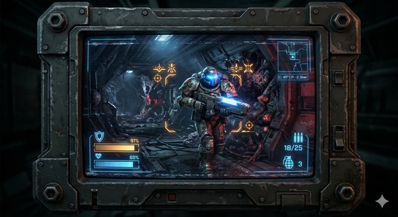 Space marine in combat — The Black